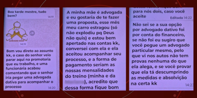 MP acusa próprio estagiário de oferecer serviço de advocacia para acusado de violência doméstica em troca de academia grátis, no Paraná